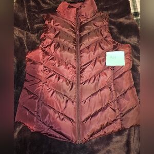 Puffer Vest Burgundy